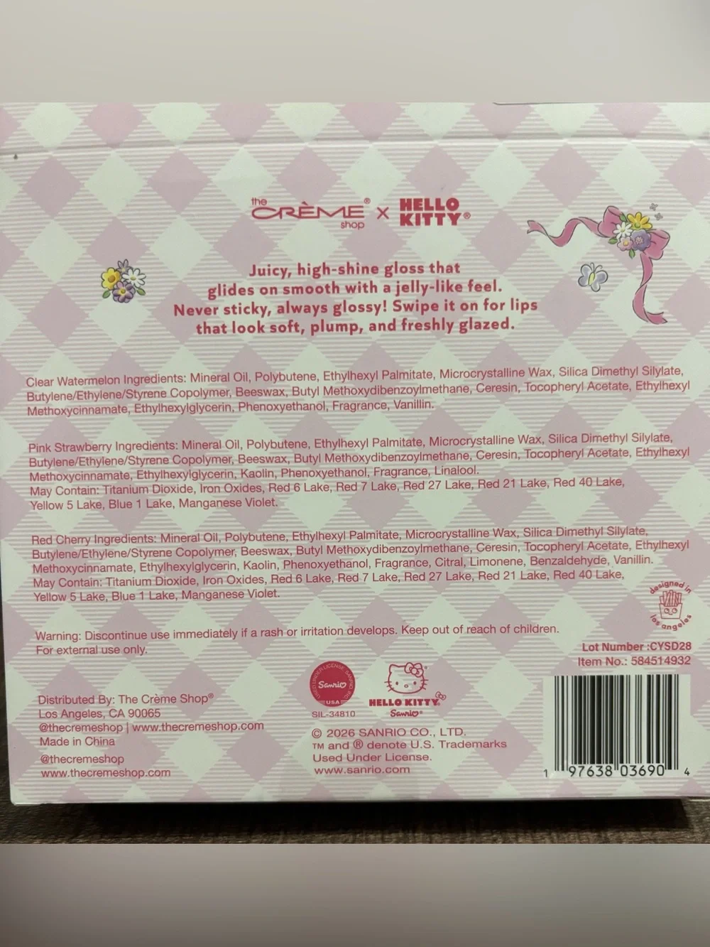The Creme Shop x Hello Kitty Jelly Gloss Lip Gloss Set